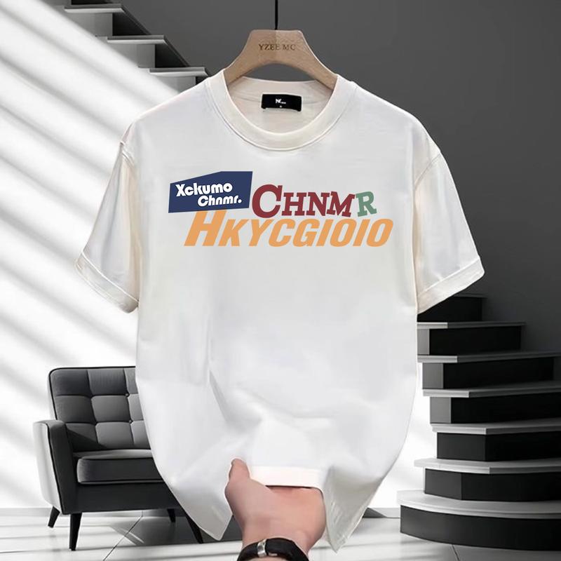 Product Introduction of Áo Thun Nam, 100% Cotton, ngắn Tay, Dáng Rộng Vừa Vặn, Thoải Mái, In Chữ Tiếng Anh 10