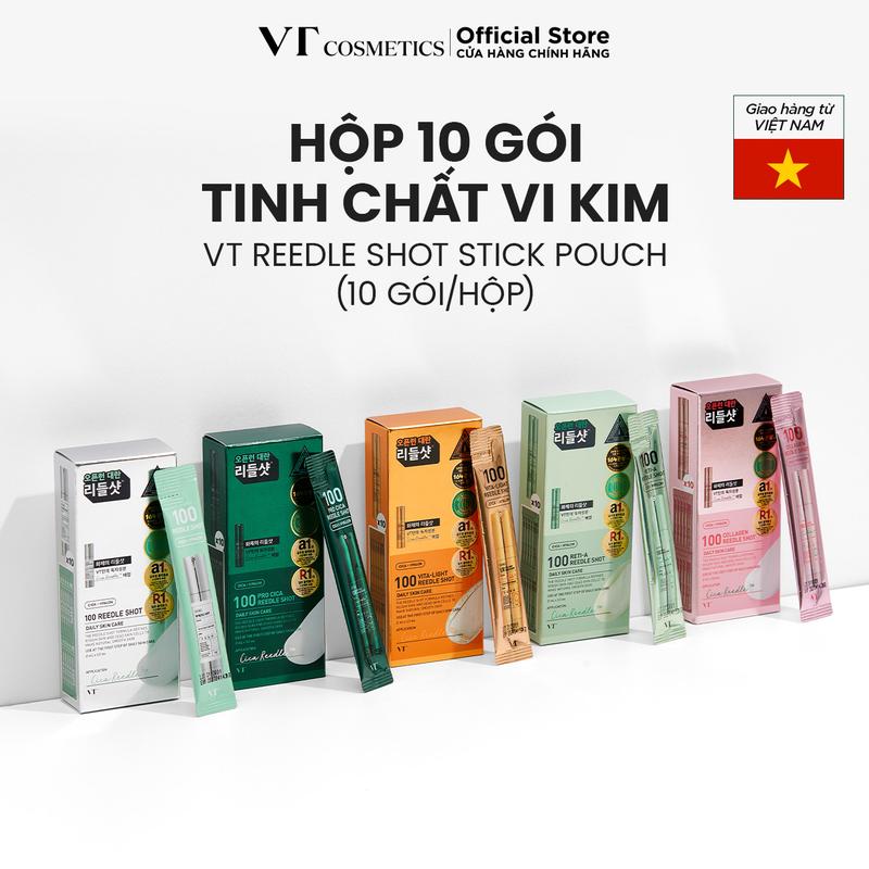 [VT Cosmetics] Hộp 10 gói tinh chất vi kim VT REEDLE SHOT STICK POUCH (2ml x 10 gói)