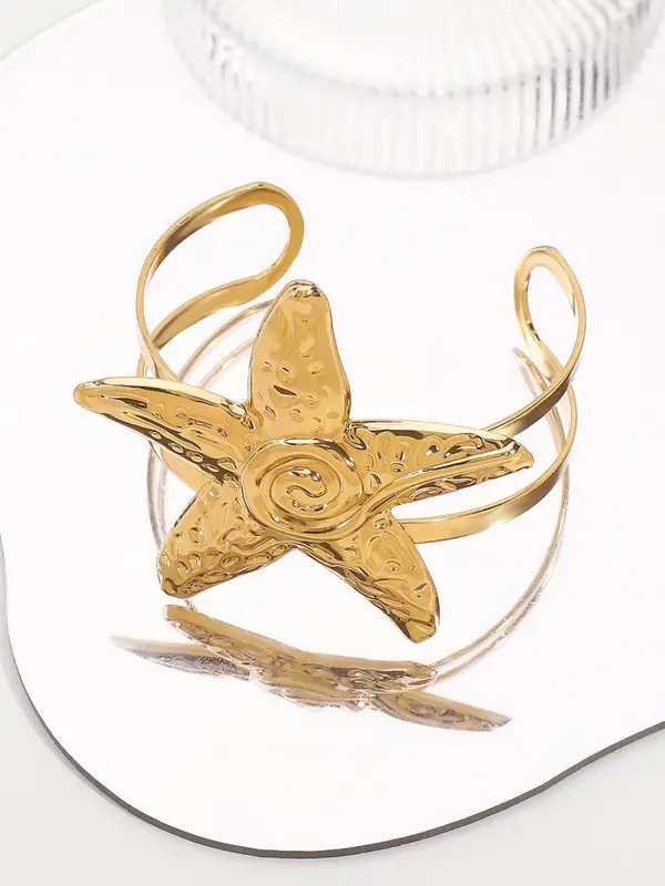 Starfish Design  Bangle, Fashionable Jewelry for Women for Party, Daily Clothing Decor, Trendy All-match & Exquisite Jewelry for Birthday Gift 4