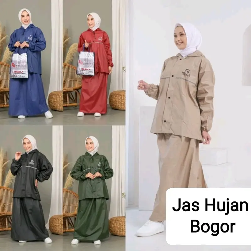 Jas Hujan Setelan Rok Wanita Merk Masela 5