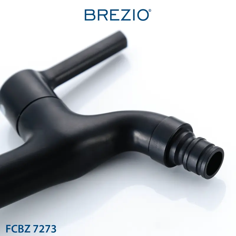 BREZIO Keran Mesin Cuci Selang Taman FCBZ 7273 /  Dinding Tembok Kran Air Black 7