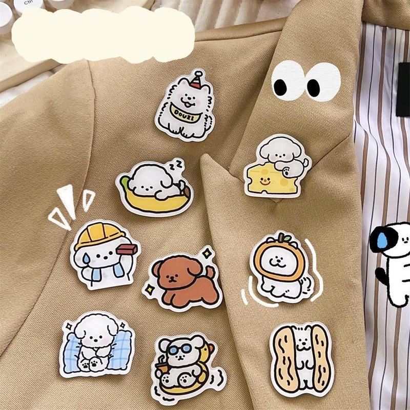 Ins Style Cute Cartoon Acrylic Puppy Brooch Badge Wholesale Clothes Accessories V4L6 W9F5 1