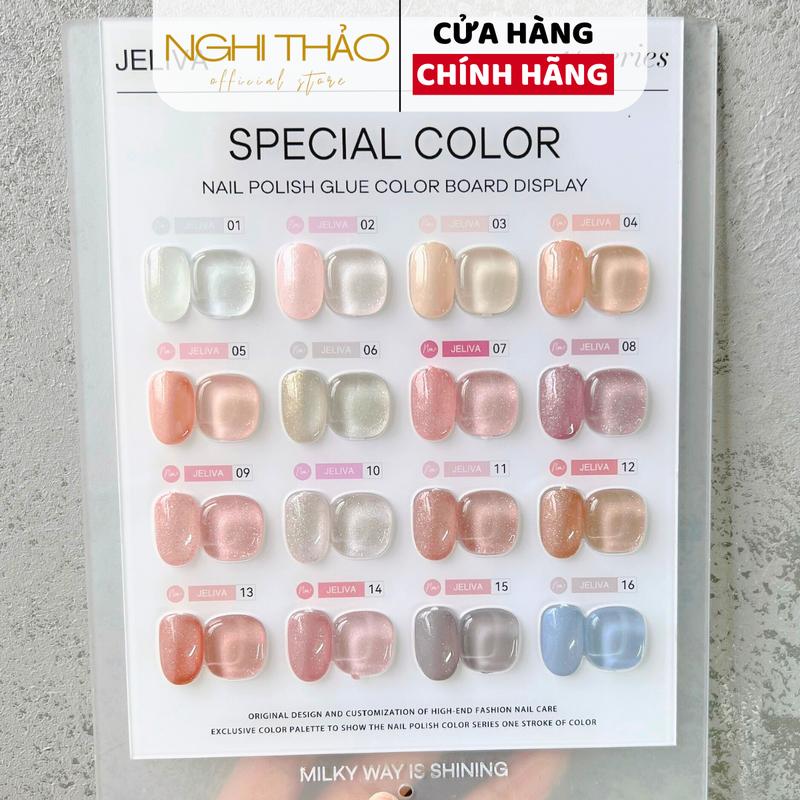 Set sơn gel thạch nhũ JELIVA 16 màu