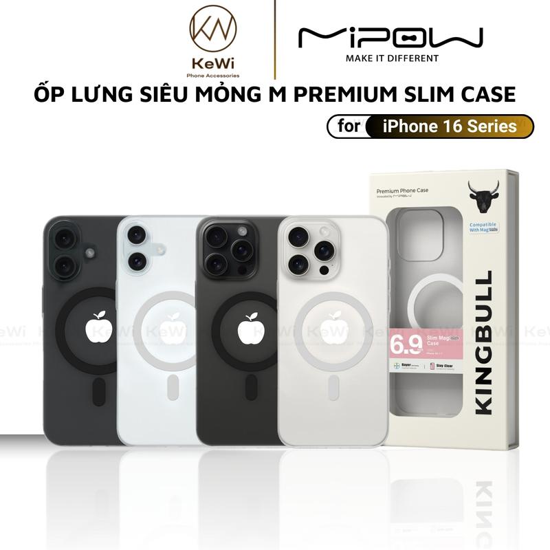  Ốp Lưng Siêu Mỏng MIPOW KINGBULL cho iPhone 16 Pro Max   16 Pro M PREMIUM SLIM CASE - HÀNG CHÍNH HÃNG 