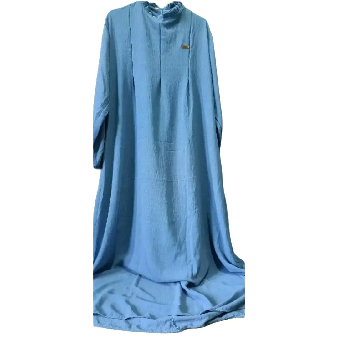 DRESS BISA  COUPLE IBU DAN ANAK MARYAM POLOS Dewasa Crinkle Gamis Muslim