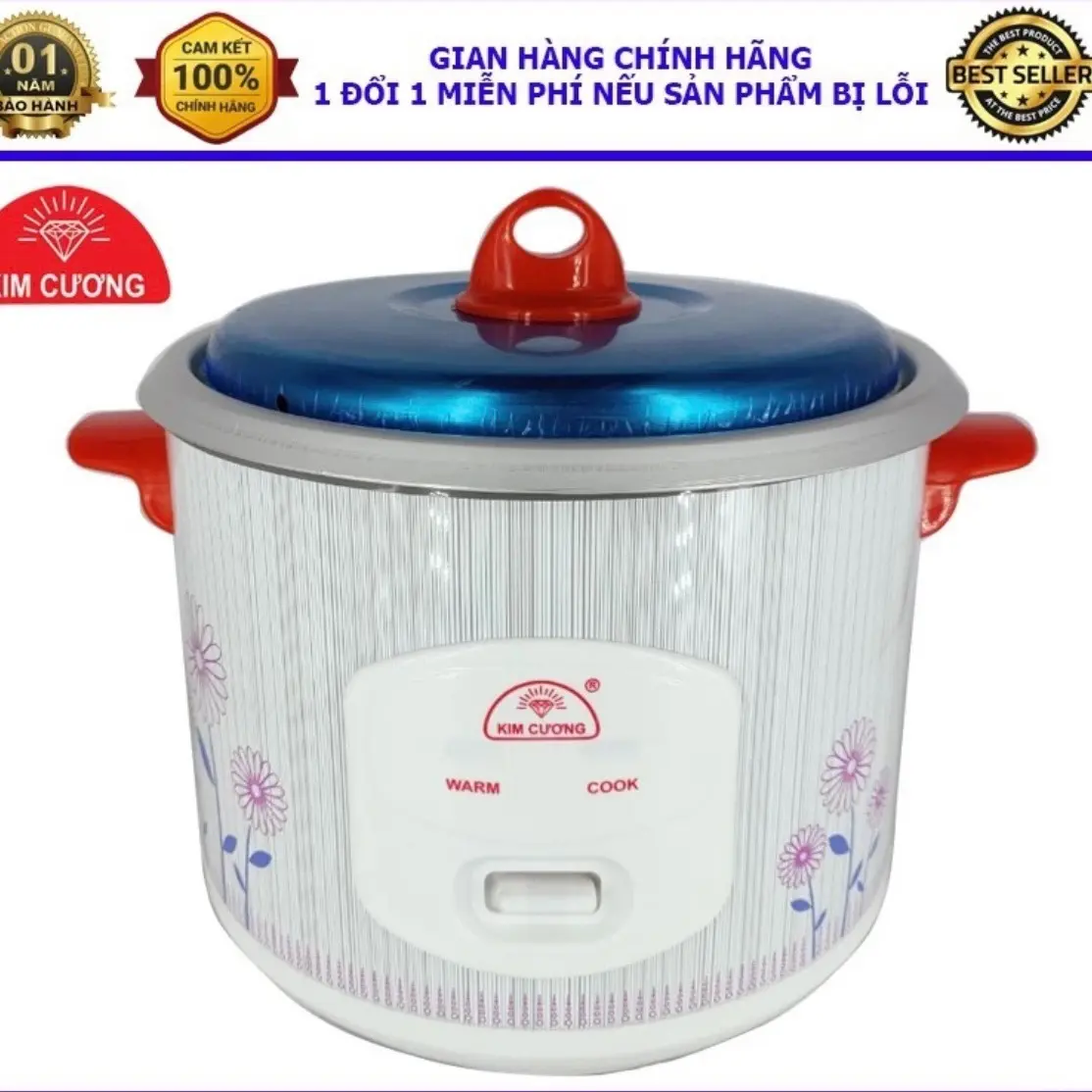 Nồi cơm điện kim cương 2.8L chính hãng Nấu Cơm Cooker
