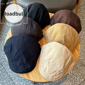 ROADBULL新作春夏純綿キャスケットキャップ,WUDIの英国スタイルニュースキャップ,レディースシンプル万能文芸ベレーキャップ レディース キャップ