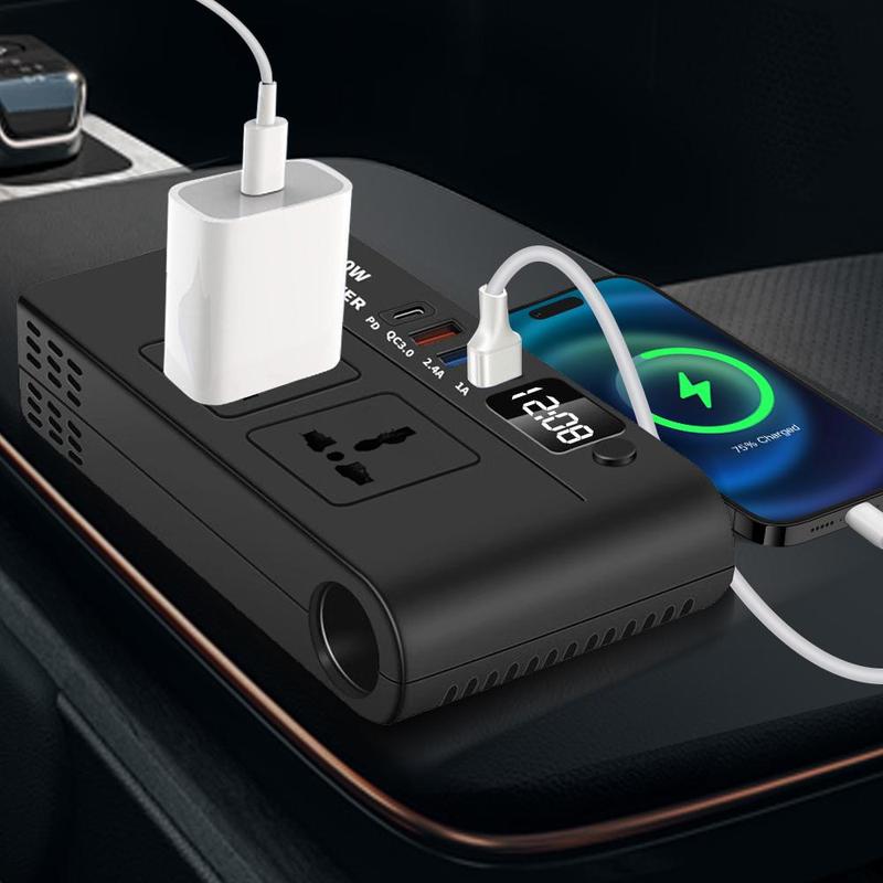 Product Introduction of 200W Car Power Inverter, Car Power Inverter with Multi Ports Charger, Portable Compact Inverter Socket Charger 0