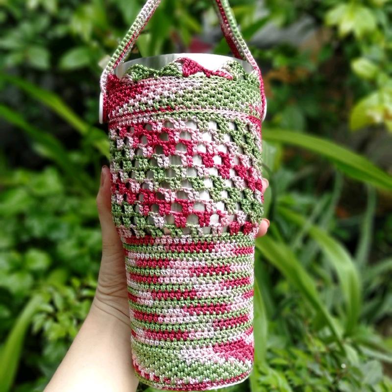  Túi ly kích thước 900ml chất liệu sợi sù bình nước giữ nhiệt hiện nhiệt độ 