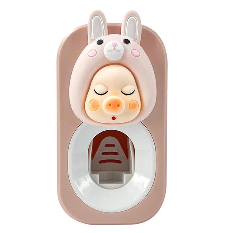 Dụng Cụ Lấy Kem Đánh Răng Kem Đánh Răng Tự Động, Dụng Cụ Lấy Kem Đánh Răng Lười Biếng, Thiết Kế Hoạt Hình Dễ Thương, Treo Tường Cho Trẻ Em, Không Cần Đục Lỗ, Giá Để Đồ. 6