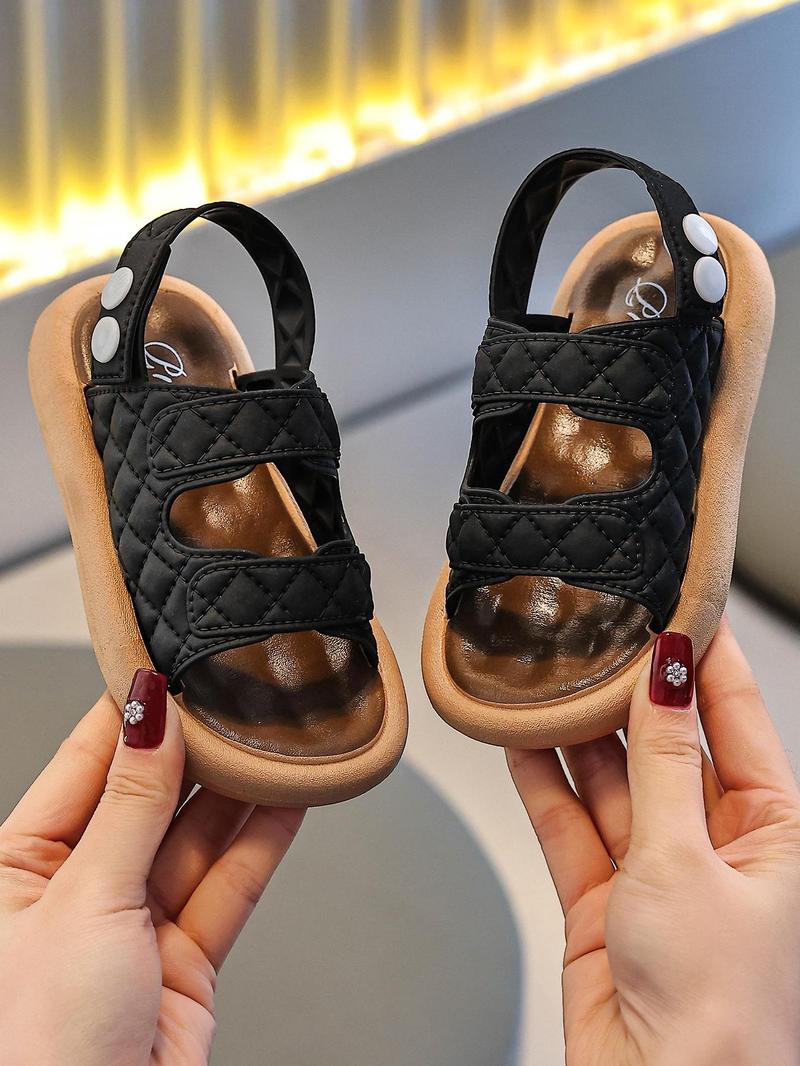 Product Introduction of Unisex's Summer Fashionable Quilted Design Quilted Sandals, Casual Soft Sole Sandals for Beach, Non-slip Sandals for Boys & Girls 1