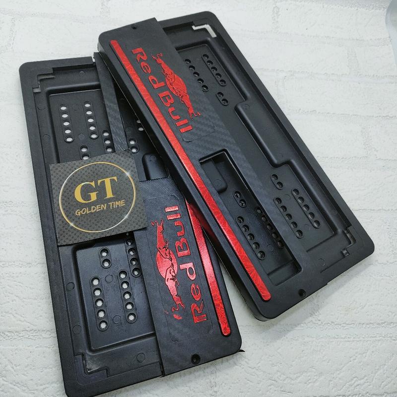 Product Introduction of Dudukan Plat Nomor Red Bull List Warna Cover Plat Variasi Motor Universal 1