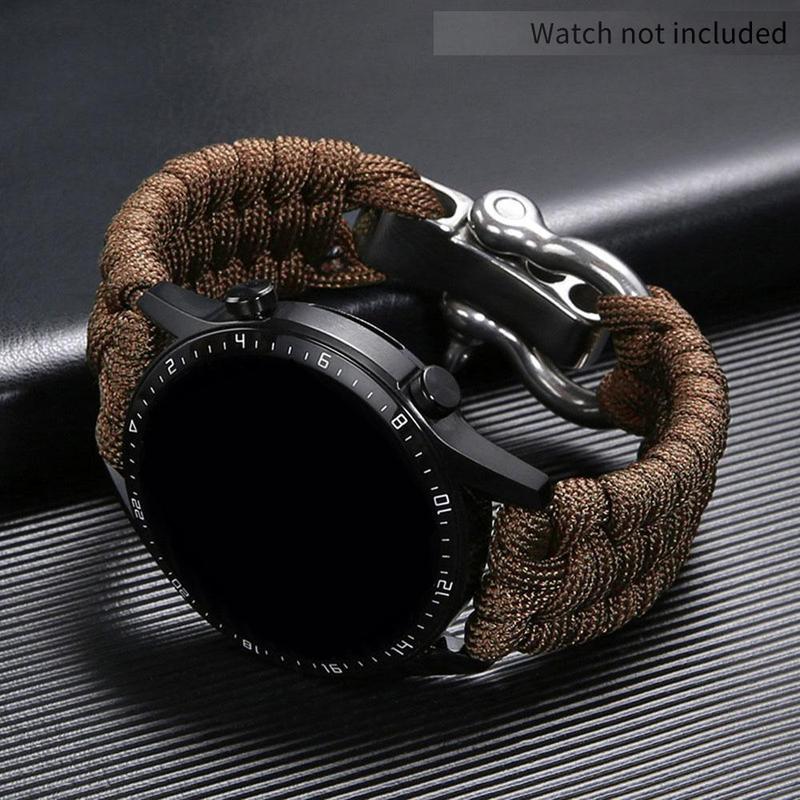 Hand-woven Paracord Nylon Rope Watch Band (Band Only), Watch Band for Samsung Galaxy Watch 3 4 5 6, Watch Band for Huawei Watch GT 4 2 3 46mm 8
