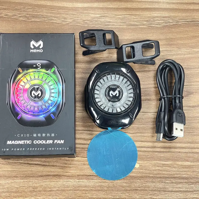 Quạt Tản Nhiệt Điện Thoại,Sò Lạnh Memo CX10 Ai - LED Gaming, Làm Lạnh Cực Nhanh (BH Lỗi 1 Đổi 1) 7