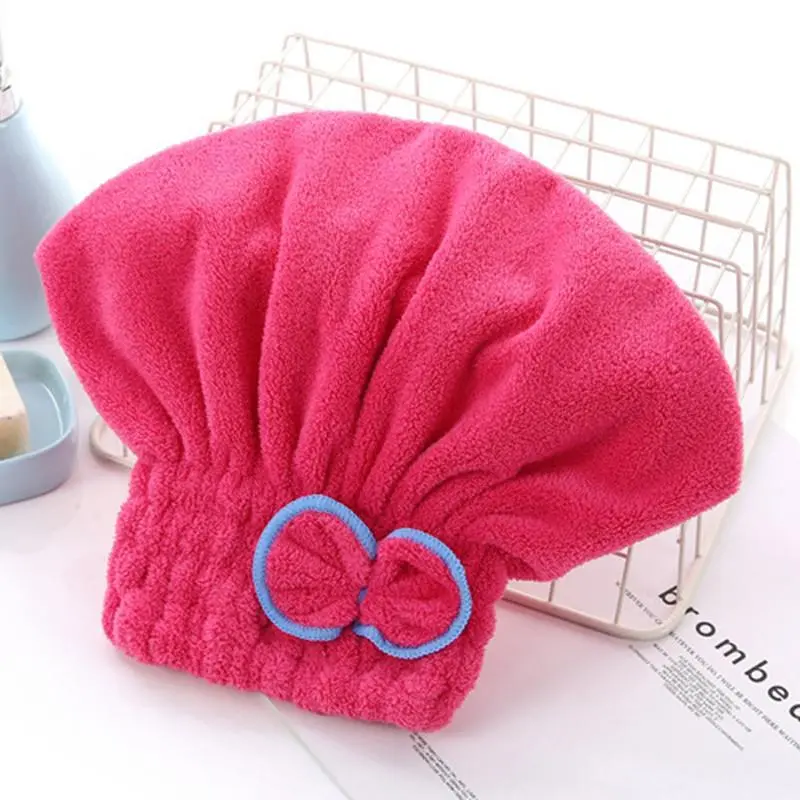 Mũ Trùm Tóc Microfiber, 6 Màu Có Sẵn, Nhanh Khô, Khăn Xếp Tóc, Dành Cho Nữ, Mũ Quấn Đầu, Dày Và Thấm Hút, Mũ Trùm Tóc Khô 1