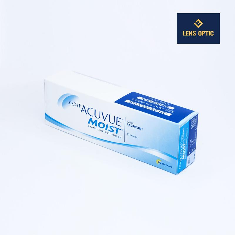 Kính áp tròng Acuvue Moist 1 day không màu, lens trong suốt dùng 1 lần 2