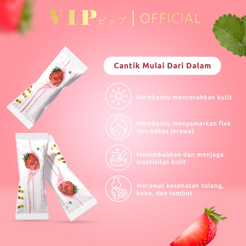 Product Introduction of VIP Collagen Premium 2 BOX isi 40 Sachet | Minuman Kolagen Untuk Kulit, Kuku, & Rambut | Dengan fish collagen untuk mencerahkan | BPOM & HALAL 1