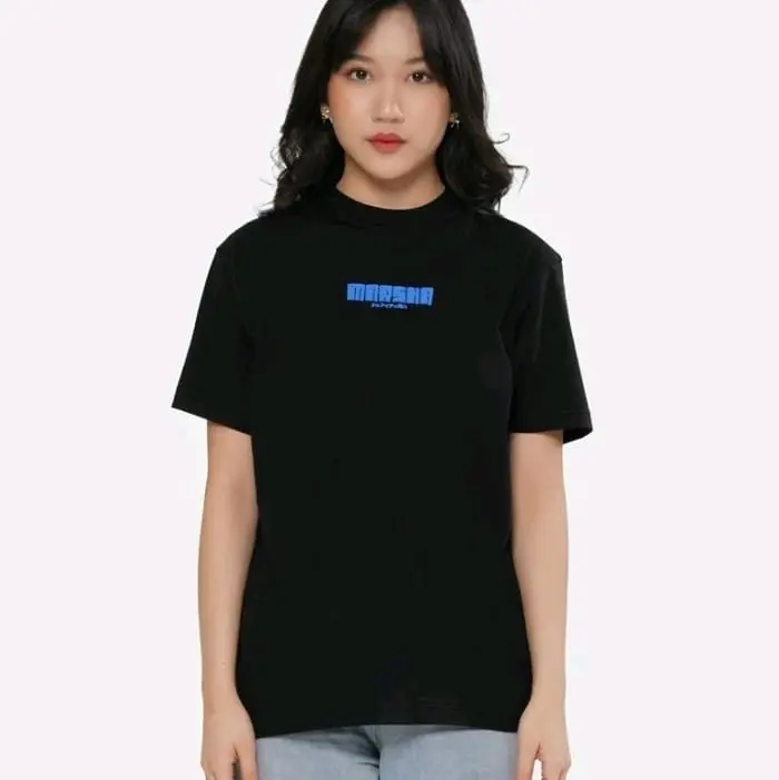 Kaos Baju Tshirt Jkt48 T-Shirt Basic Series Marsha Jkt48 Black Combed Printing
