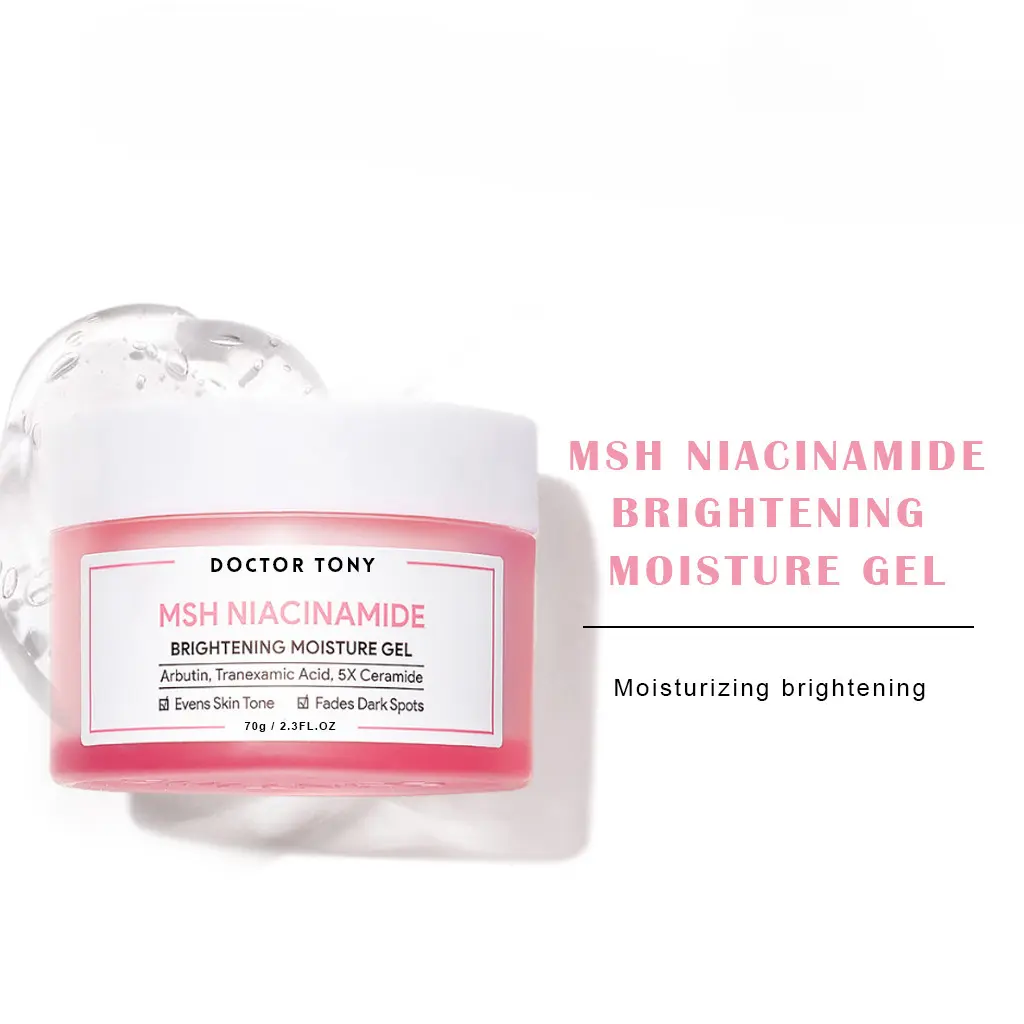 Moisturizing Brightening Gel | Face Cream Moisturizer | Lightweight Cream Hydrating Gel Face Care 70g Moisturizer Brightening