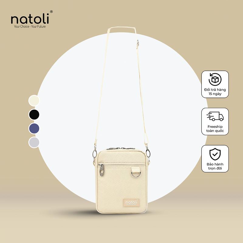 Túi đeo chéo nữ thương hiệu Natoli  mini cute, đựng điện thoại, nhiều ngăn, cao cấp BST Mini Daily Crossbag T3