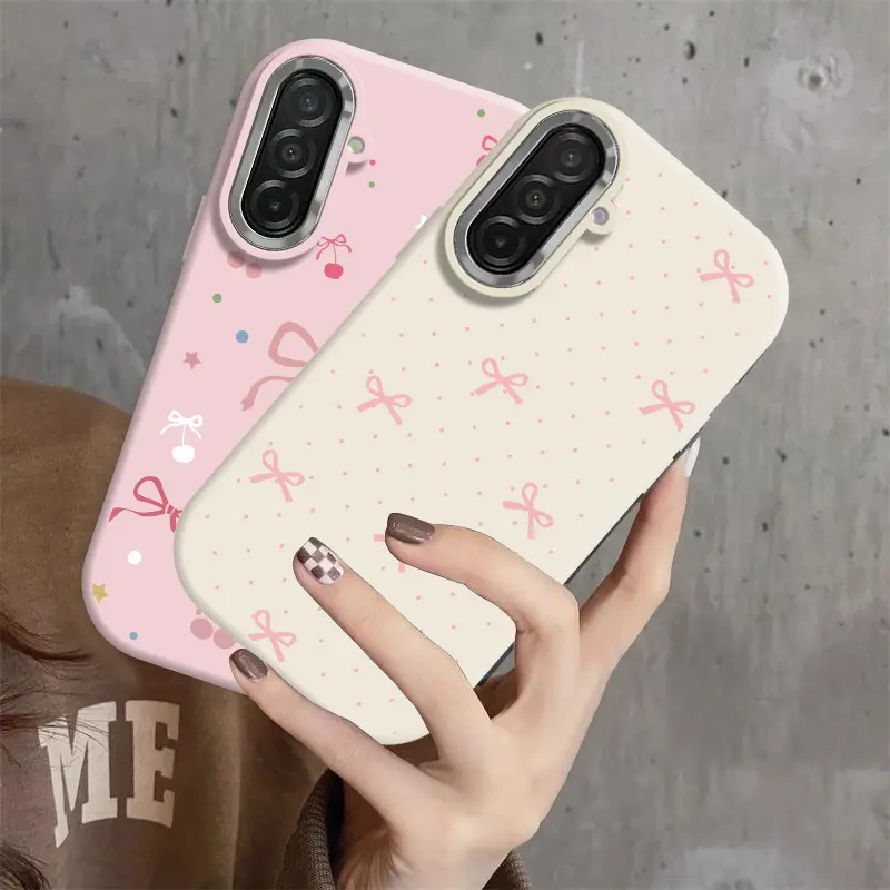 Casing hp SamsungA26 5G Busur bintang Kartun Indah menarik Rasa kemewahan Mencegah kerusakan Wanita ponsel case 4