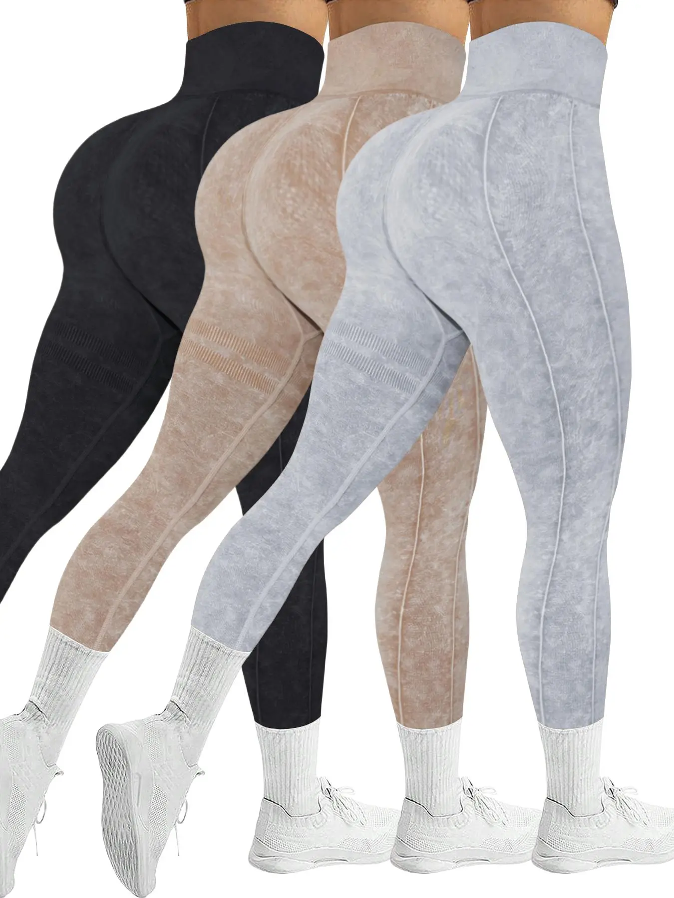 Women's   High Waist Sports Tummy Control Leggings, Casual Comfy Breathable Seamless Top-stitching Skinny Pants for Yoga Gym Workout Running, Ladies Sportswear for All Seasons, Activewear