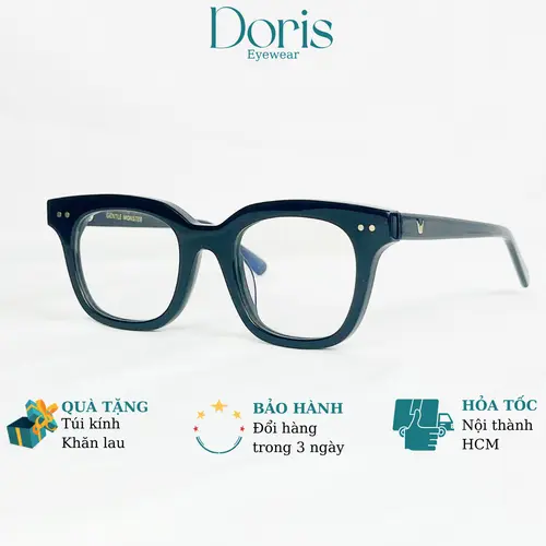 Kính cận chữ V vuông GMSS01 nhựa cao cấp bản lề 5 chân thời trang nam nữ hot trend Doris gentle monster x  jennie