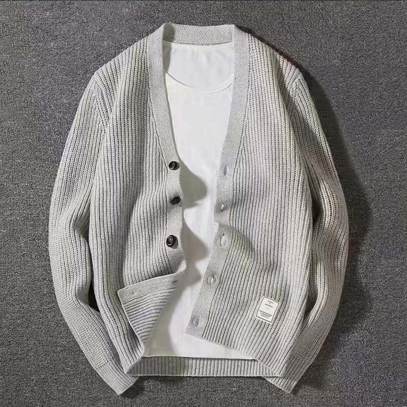 Áo Khoác Ngoài Phổ Biến Cho Nam, Áo Len Thường Ngày, Xu Hướng Thời Trang, Áo Cardigan Hàn Quốc, Áo Khoác, Mùa Xuân Và Mùa Thu