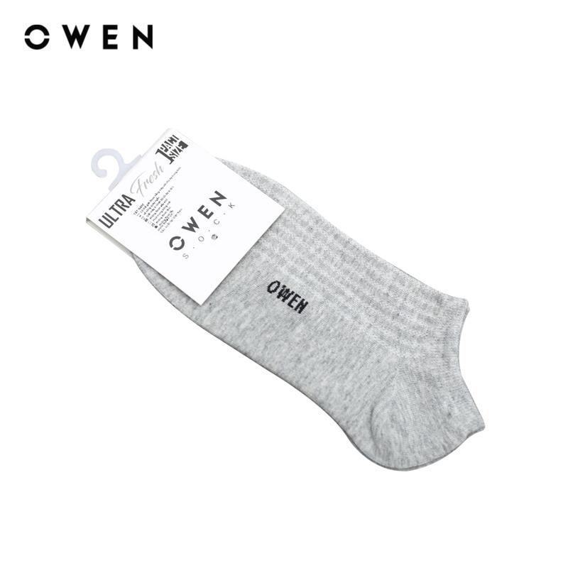 OWEN - Tất Nam Màu sắc Xám Melange TA232520 Chất liệu 100% cotton Hoạ tiết Kẻ sọc Menswear