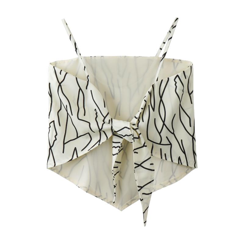 Women Irregular Hem Backless Camisole, Boat Neck Sleeveless Off-the-shoulder Tops, Black/ Beige 4