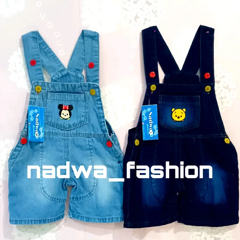 Overall jeans anak cowok cewek 0-5tahun Karakter Kartun Laki-Laki 0