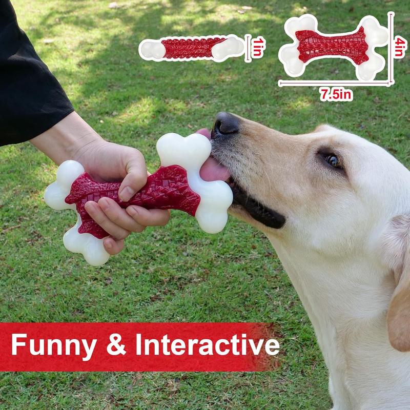 TikTok Shop New customer discount Dog Toys Toys for Aggressive Chewers Large Breed Chew Dogs Bone Toy Nylon Dogs Extreme Indestructible