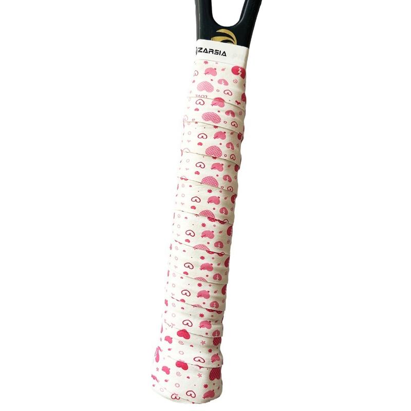 Product Introduction of Badminton Accessories 3D Printing Grip Sweat Band Sticky Skidproof Badminton Grip Tape Anti Slip Cute Fishing Rod Grip Cover Badminton Racket 9