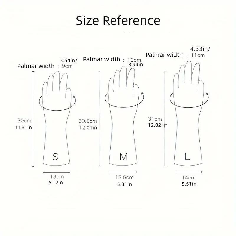 Random Color Household Cleaning Gloves (3 Pairs), Waterproof Kitchen Dishwashing Gloves, Non-slip Housework Gloves, Durable Laundry Washing Gloves, Household Cleaning Supplies, Kitchen Accessories 1