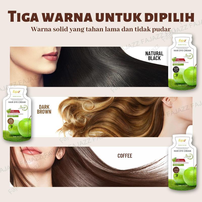 【FAJAZZ+Masker rambut gratis】150ML/5PCS  Pengoperasian sederhana, penyimpanan mudah, pewarna rambut beraroma, pewarna rambut jenis gelembung. 4