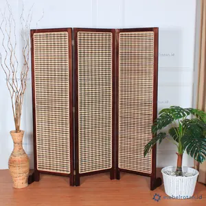 Sketsel penyekat ruangan kayu minimalis lyde 3 daun FREE ONGKIR
