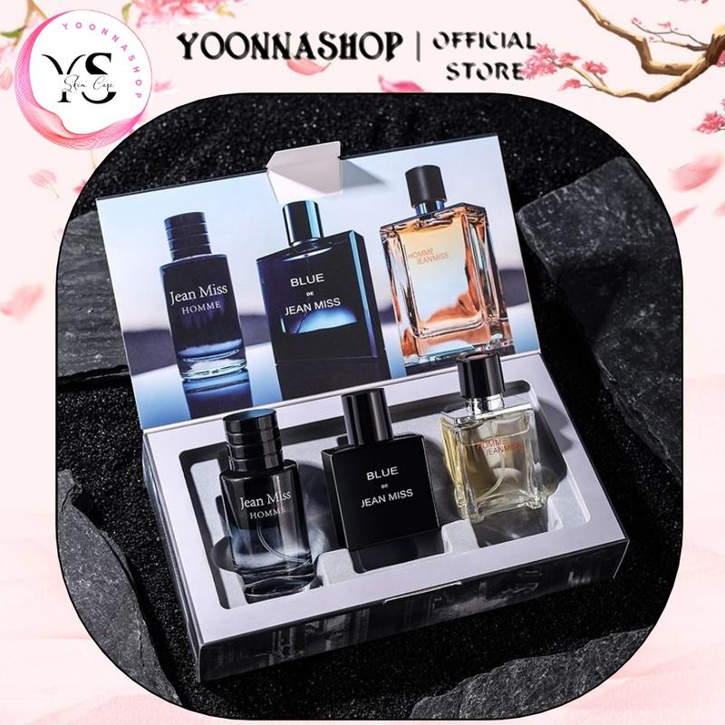 JEAN MISS Set 3 Chai Nước Hoa Nam 30mlx3 Mùi Hương Mạnh Mẽ Sang Trọng Thơm Lâu 6-12 Giờ Dung Tích 30ml x 3 Độ Tỏa Hương Gần Trong Vòng Ngực Và Cánh Tay
