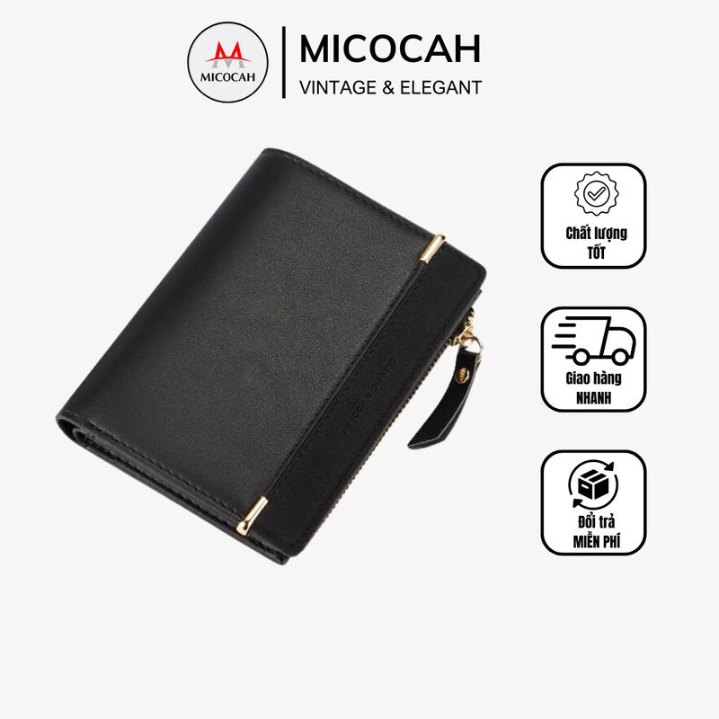  Ví Nữ Mini Gấp 2 Nhỏ Gọn Nhiều Ngăn  TL01 Đựng Tiền Đựng Thẻ Hình Chữ Nhật Wallet Da 