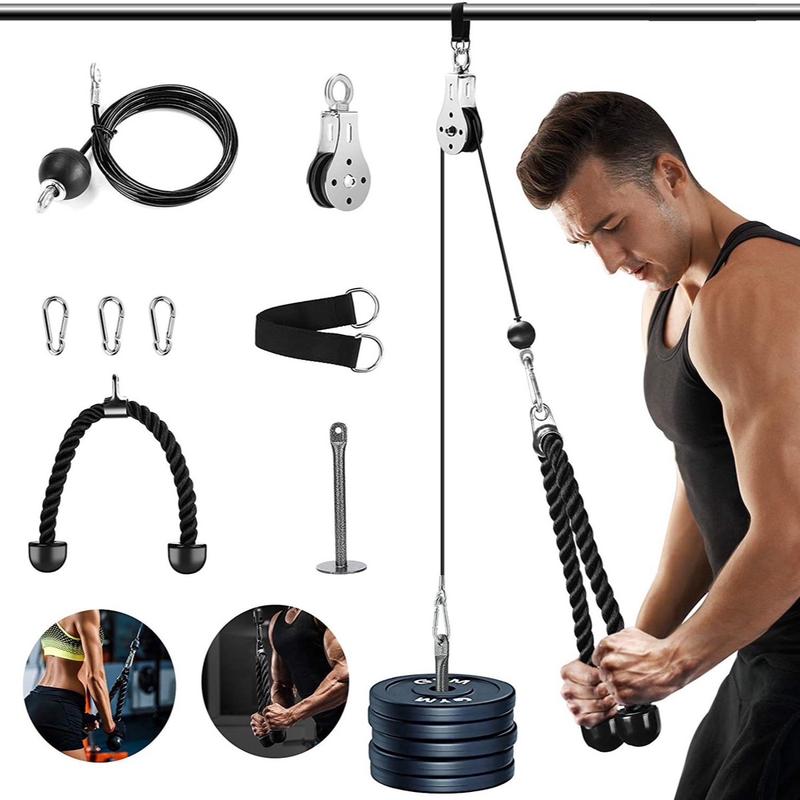 BỘ Dây Cáp Ròng Rọc INOX Tập GYM Tại Nhà tiện lợi Tập FULL BODY Đa Dạng Bài Tập Phù Hợp Với Mọi Người. pull bar tạ sắt bóp lục tay