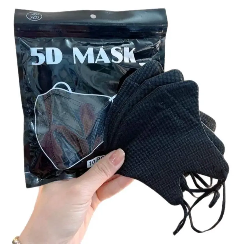 Set 100 chiếc Khẩu trang 5D Mask màu đen cá tính Women Phụ Kiện Voi 0