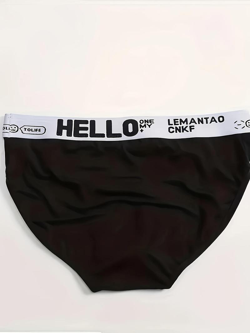 Product Introduction of Men's Letter Tape Boxer Brief, Casual Comfy Breathable Underwear for Daily Wear, Underwear for All Seasons 3
