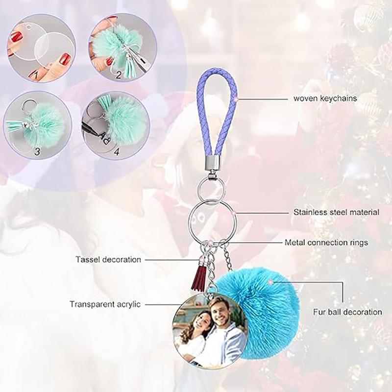 Diy Beading & Jewelry Making Kit, 140pcs/set Keychine Making Materials Kit, Suitable for Diy Projects and Crafts Clasp Hook Mini Ball Keychains 4