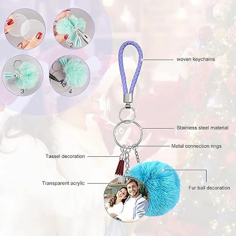 Diy Beading & Jewelry Making Kit, 140pcs/set Keychine Making Materials Kit, Suitable for Diy Projects and Crafts Clasp Hook Mini Ball Keychains 4