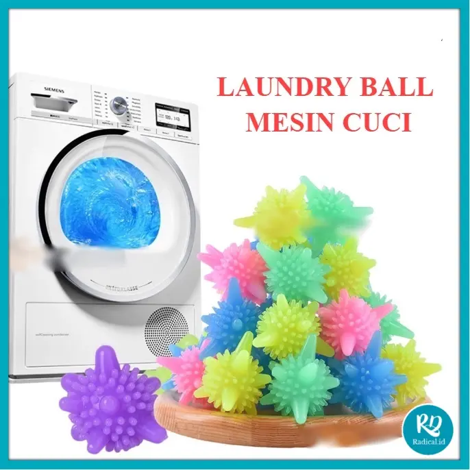 RD Bola Pembersih Pakaian Alat Pembersih Baju Pencuci Pakaian Anti Kusut Washing Laundry Ball Silicon 0