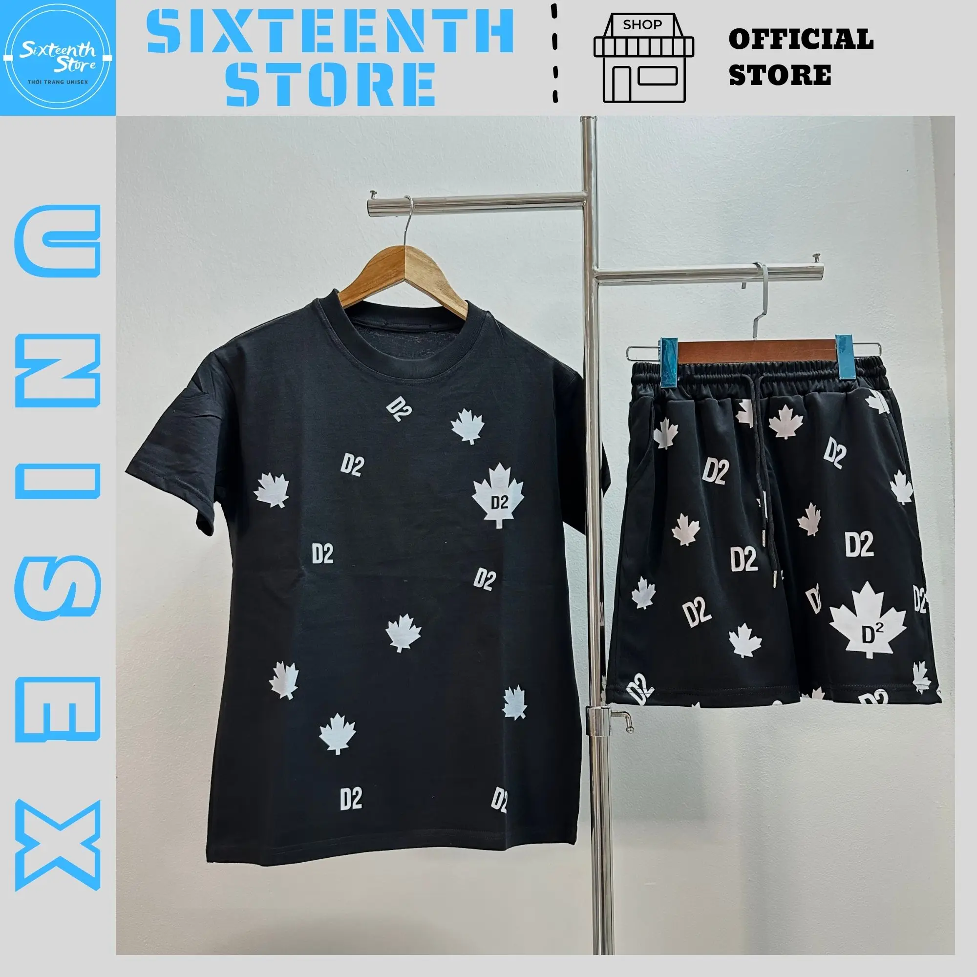 Bộ Quần Áo In Hình D 2 Chất Cotton Nam Nữ 2024 Menswear