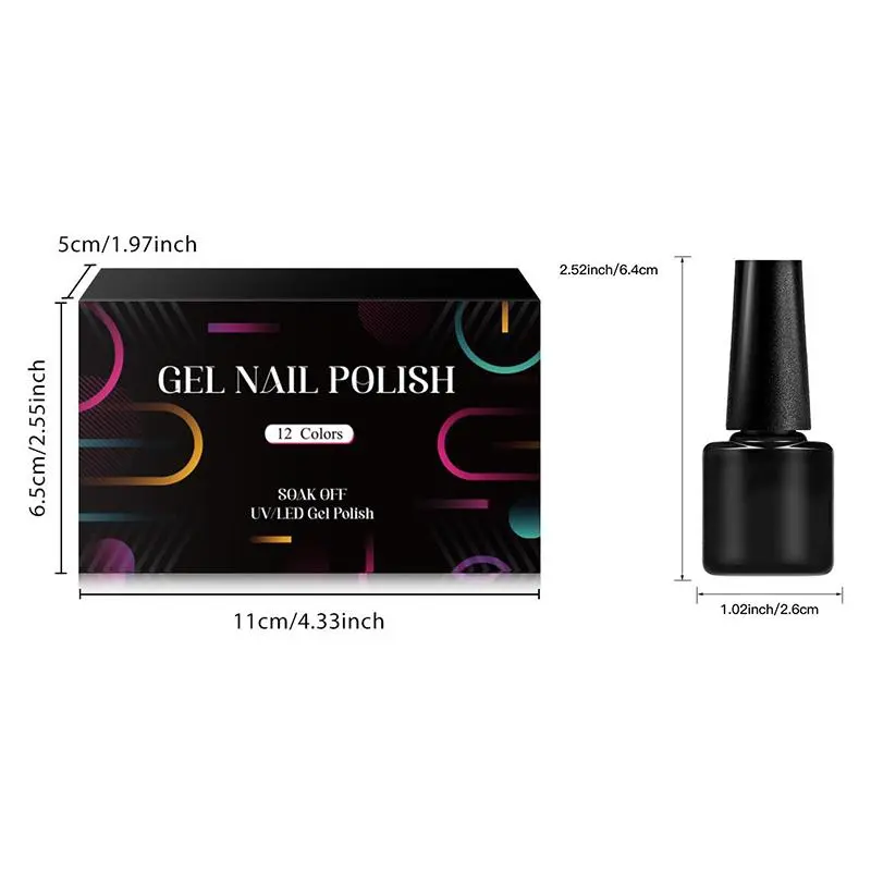 Cat Eye Gel Nail Polish Set, 1 Set 12 Colors Glitter Soak off UV Gel LED Lamp Nail Art Gel, Nail Art & Nail Polish for Women & Girls 1