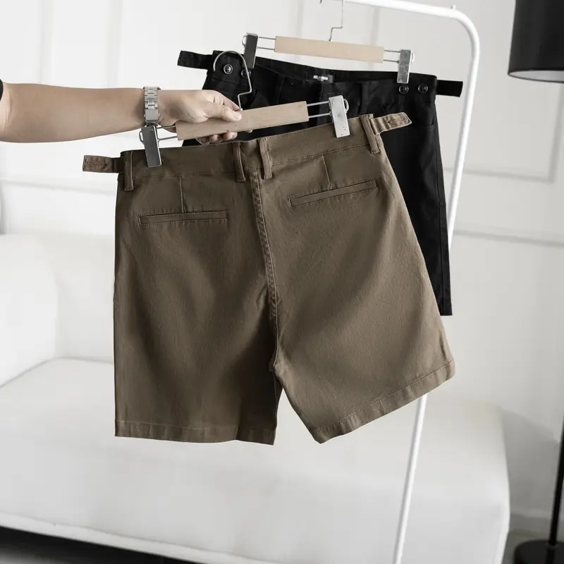 Quần short nam kaki MALADES BELAIRMAN, khóa kéo, sidetab thông minh, vải kaki co giãn - QSKK0102 Menswear Có Túi 4