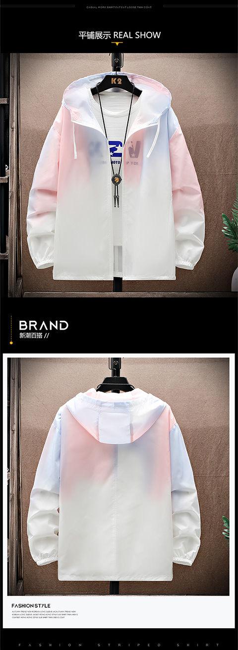 Product Introduction of Man Fashion Spring Summer Sun Protection Clothing Long Sleeve Hoodies Couple Students Soft Leisure Zip-up Coat Sweatshirts Top byther  reflective  jacket 17