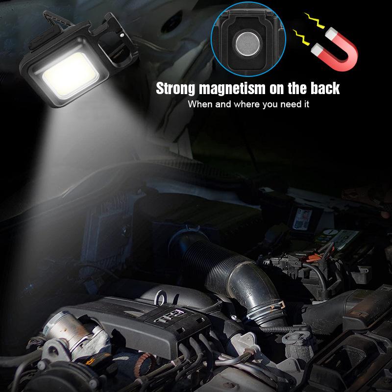 Keychain Light LED Outdoor USB Mini COB Work Light Car Repair Light Household Emergency Night Light Portable Light 7