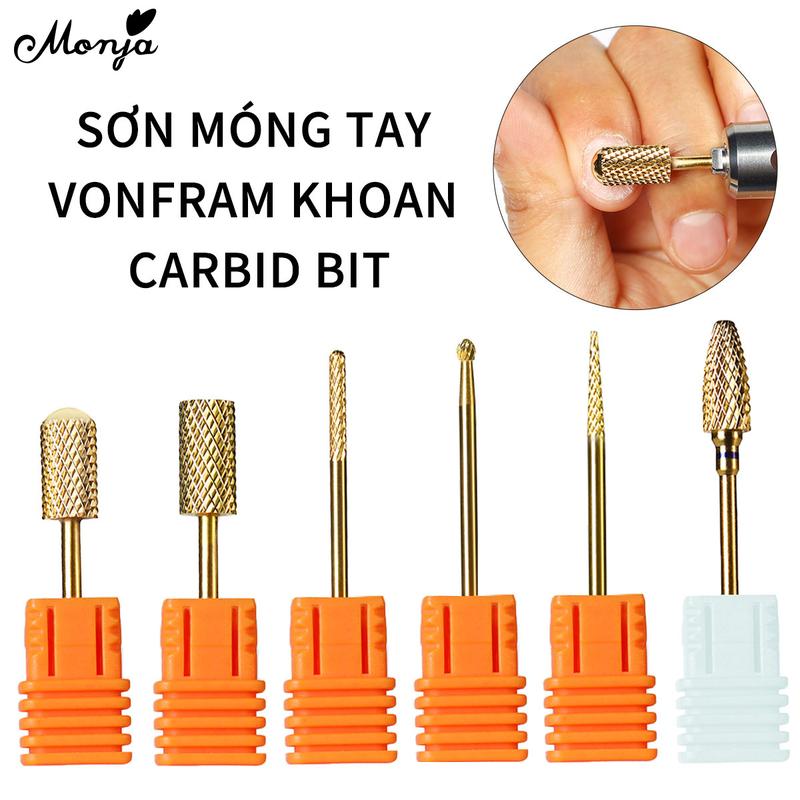 Mũi Khoan Móng Tay Bằng Thép Vonfram, Monja, Cho Lớp Biểu Bì Điện Làm Sạch Đầu Mài Móng Tay Quay, Phụ Kiện, Gel Làm Sạch Lớp Biểu Bì, Loại Bỏ Tràn, Dụng Cụ Làm Móng Tự Làm